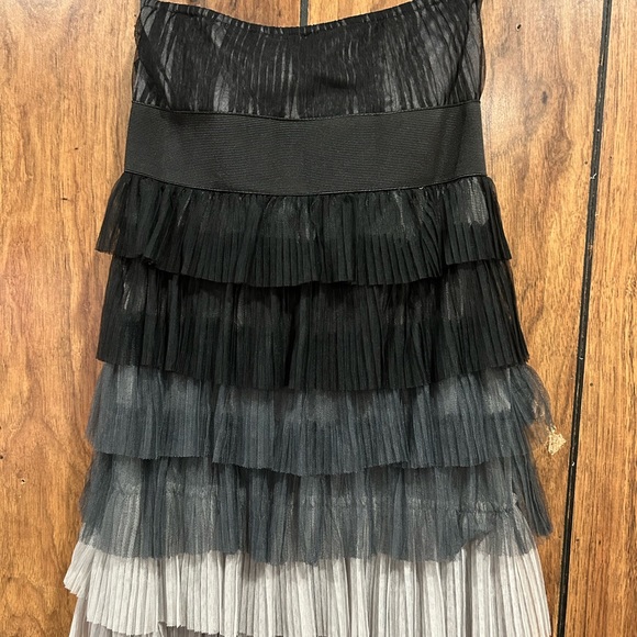 Black and gray Y2K raffle strapless party dress size Small - Picture 5 of 14
